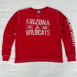 Arizona Wildcats Thermal Shirt | Women’s L | Red/Cream